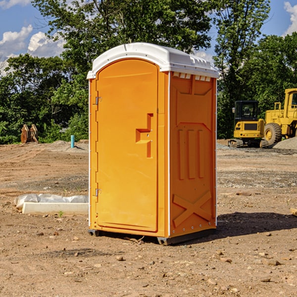 can i customize the exterior of the porta potties with my event logo or branding in Riverdale